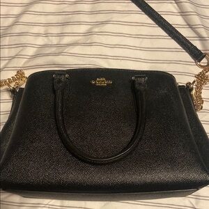 Coach Black and Gold Satchel with Elegant Design